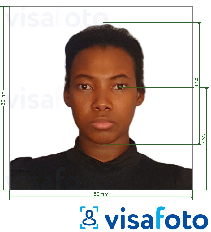 Tam ölçülü dəqiqləşdirmə ilə Barbados Pasportu 5x5 sm üçün şəkil nümunəsi