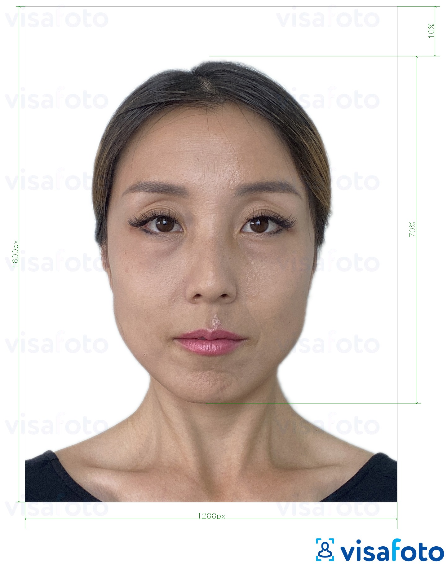 Tam ölçülü dəqiqləşdirmə ilə Hong Kong online e-pasport 1200x1600 piksel üçün şəkil nümunəsi